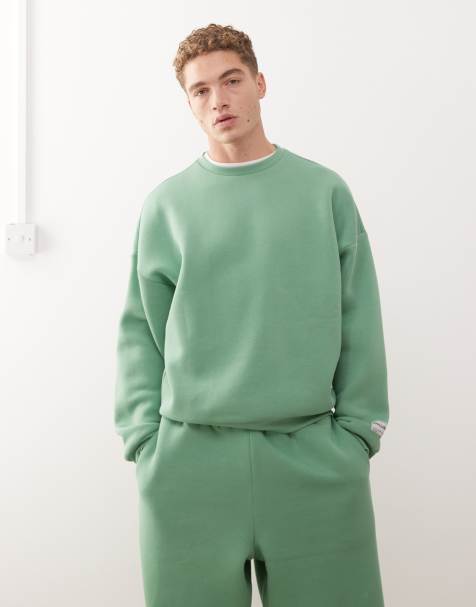 Sudadera verde de corte cuadrado de tejido grueso de COLLUSION - view 1