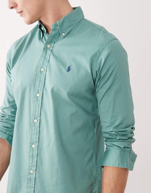 Sudadera verde de manga larga con logo de icono de Polo Ralph Lauren, 5 de 5