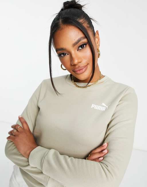 Sudadera verde espray con logo pequeño de PUMA Essentials