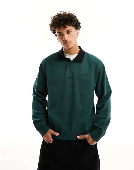 Sudadera verde estilo rugby Vance de Carhartt WIP