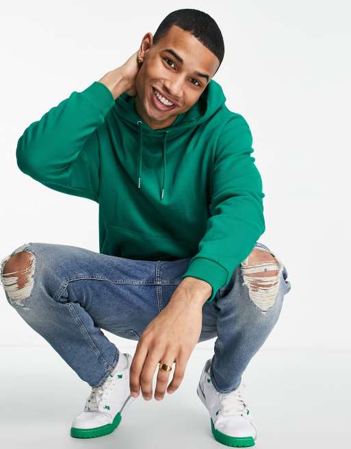 Sudadera verde extragrande con capucha de ASOS DESIGN
