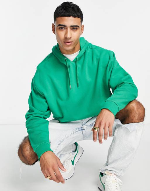 Sudadera verde extragrande con capucha de ASOS DESIGN