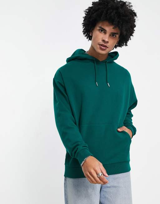 Sudadera verde extragrande con capucha de ASOS DESIGN