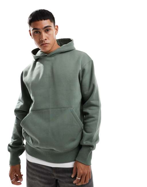 Sudadera verde extragrande con capucha de tejido grueso de CerbeShops DESIGN