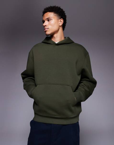 Sudadera verde extragrande con capucha de tejido grueso efecto neopreno de ASOS DESIGN - view 1