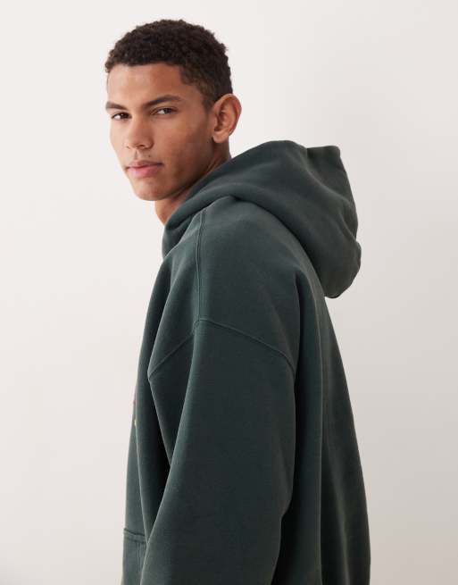 Sudadera verde extragrande con capucha y estampado gráfico de Colorado de Abercrombie & Fitch, 4 de 5