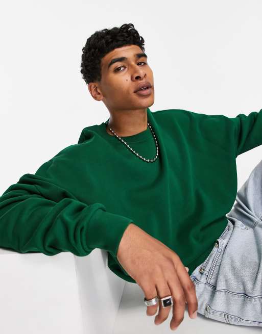 Sudadera verde extragrande de ASOS DESIGN
