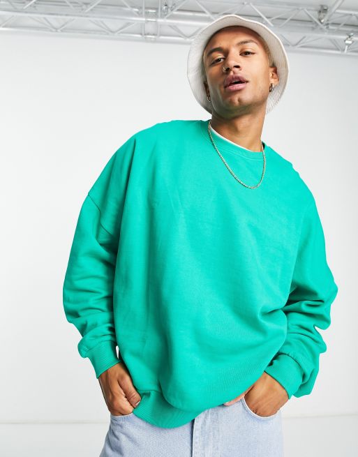 Sudadera verde extragrande de ASOS DESIGN