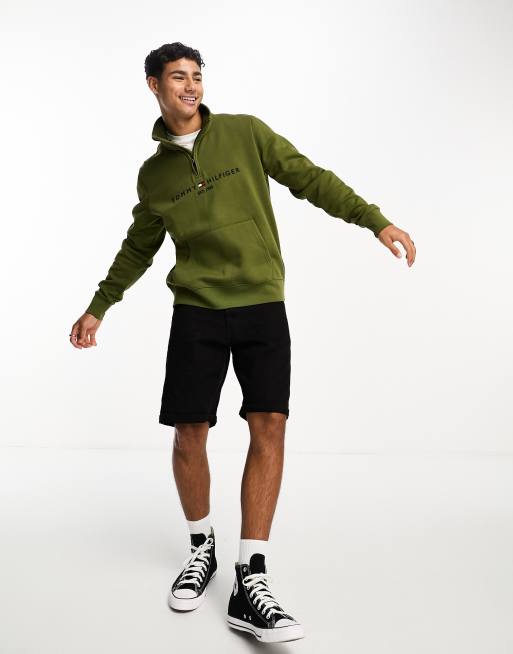 Sudadera verde golf con cuello subido y logo Tommy de Tommy Hilfiger, 4 de 4