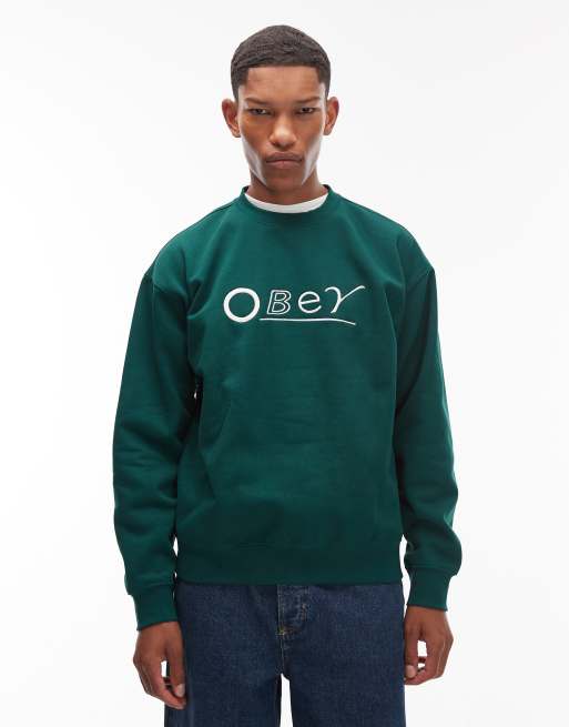 Sudadera verde Headline de Obey