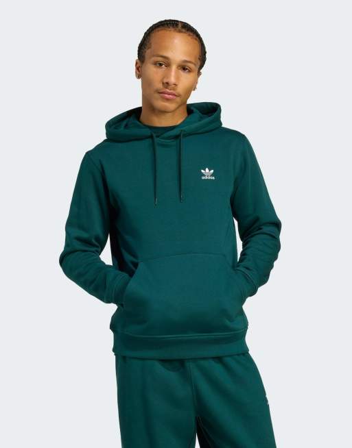Sudadera verde hiedra básica con capucha Trefoil Essentials de adidas Originals