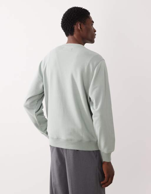 Sudadera verde lavado con logo de texto premium de Abercrombie & Fitch, 3 de 5