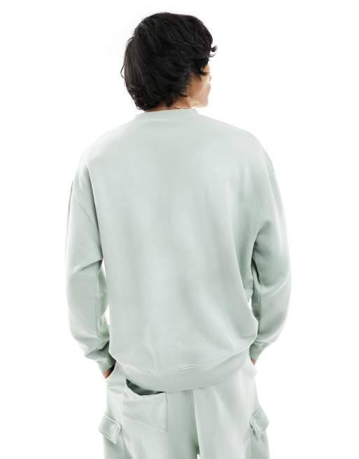 Sudadera verde lavado unisex extragrande de ASOS DESIGN (parte de un conjunto), 3 de 4