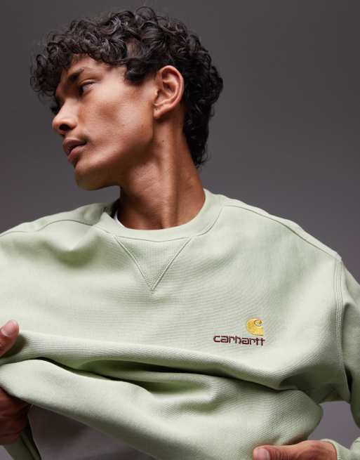 Sudadera verde lima con detalle de texto American de Carhartt WIP, 3 de 4