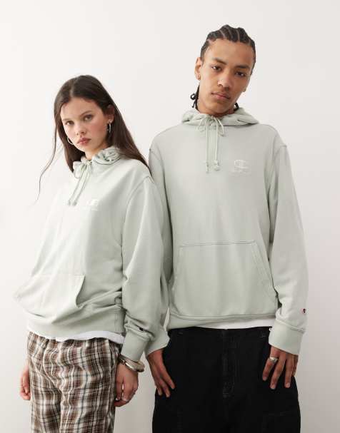 Sudadera verde menta unisex con capucha de Champion - view 1
