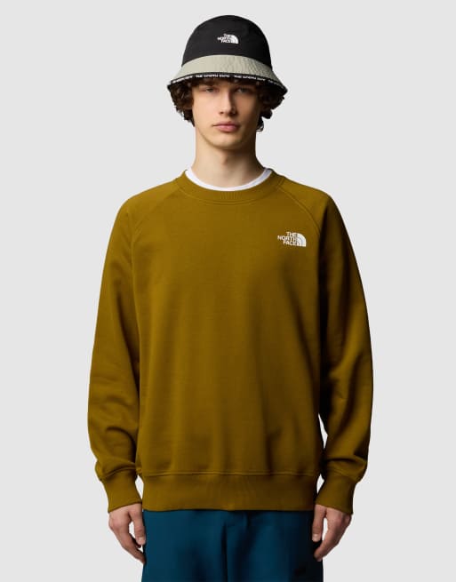 Sudadera verde musgo de corte estándar con cuello redondo Raglan Box NSE de The North Face
