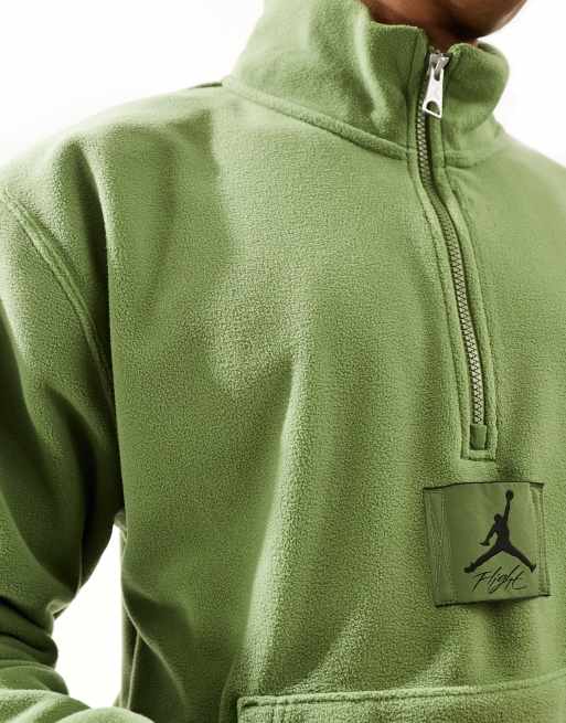 Sudadera verde oliva con media cremallera de felpa Winterized de Jordan  , 4 de 4