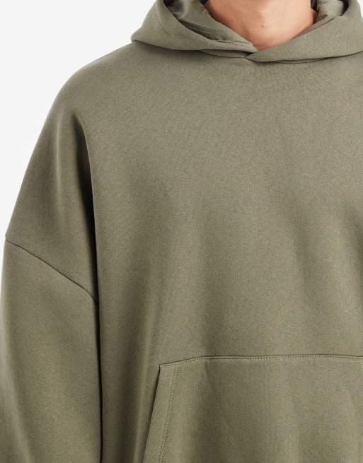 Sudadera verde oliva empolvado básica ultragrande con capucha Essentials de ASOS DESIGN, 5 de 5