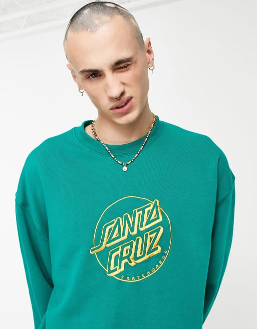 Sudadera verde Opus Dot de Santa Cruz