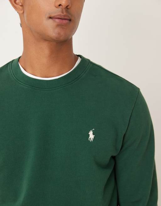 Sudadera verde oscuro de punto doble con logo Icon de Polo Ralph Lauren, 3 de 5