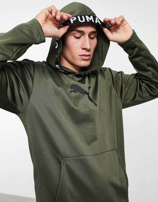 Sudadera puma sales verde militar