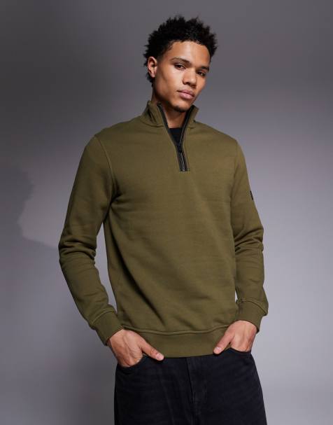 Sudadera verde salvia claro con media cremallera Rufforth de Barbour International - view 1