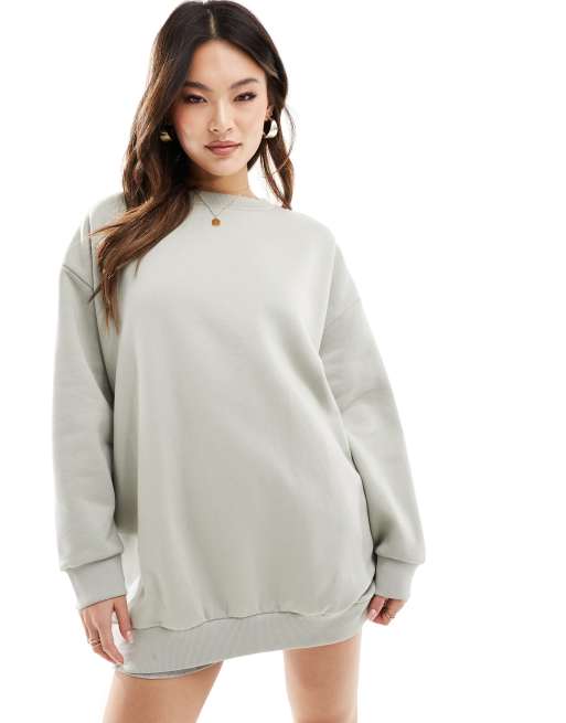 Sudadera verde salvia con texto 