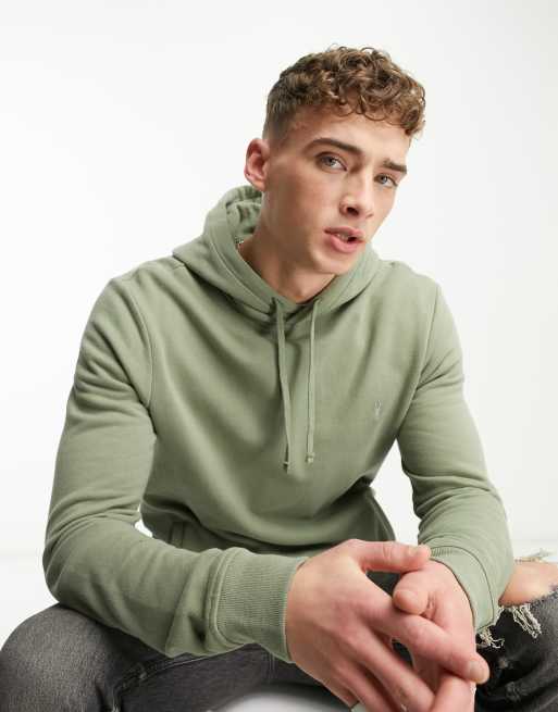 Sudadera verde suave con capucha Raven Oth de AllSaints