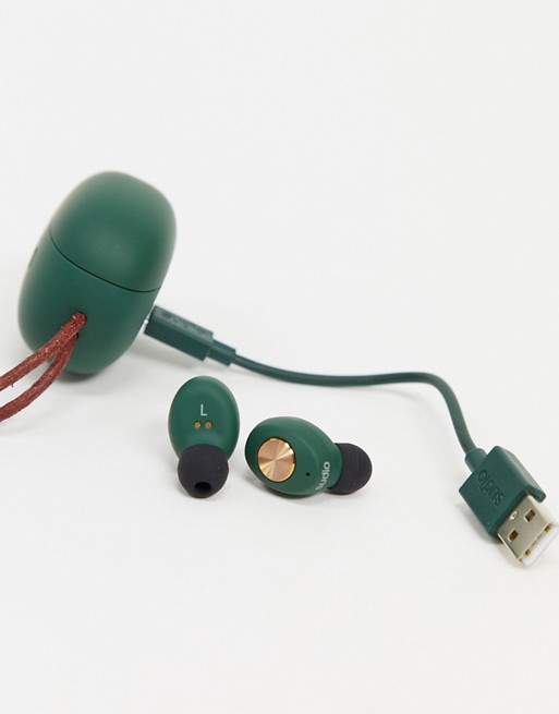 Sudio Tolv truly wireless earphones in green