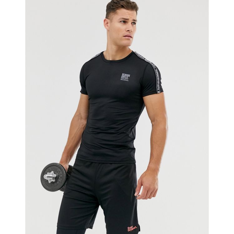 Superdry Sport training t-shirt in black