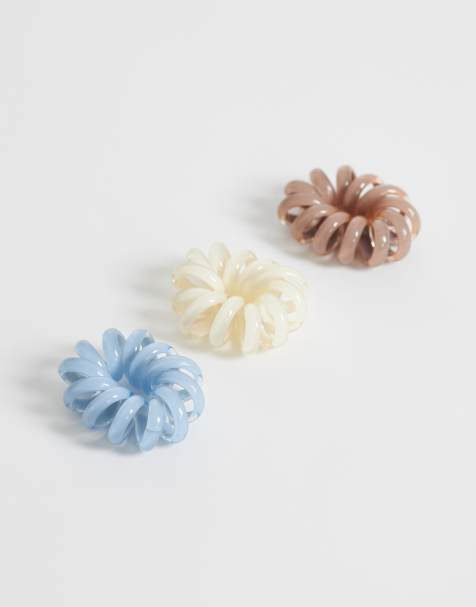 Sui Ava 3 pack scoop elastic hair scrunchie in multi - view 1