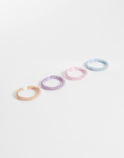 Sui Ava 4 pack basic essential hair ties in multi - view 1