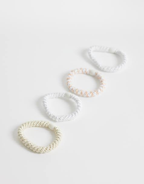 Sui Ava 4-pack basic essential hair ties in neutral - view 1