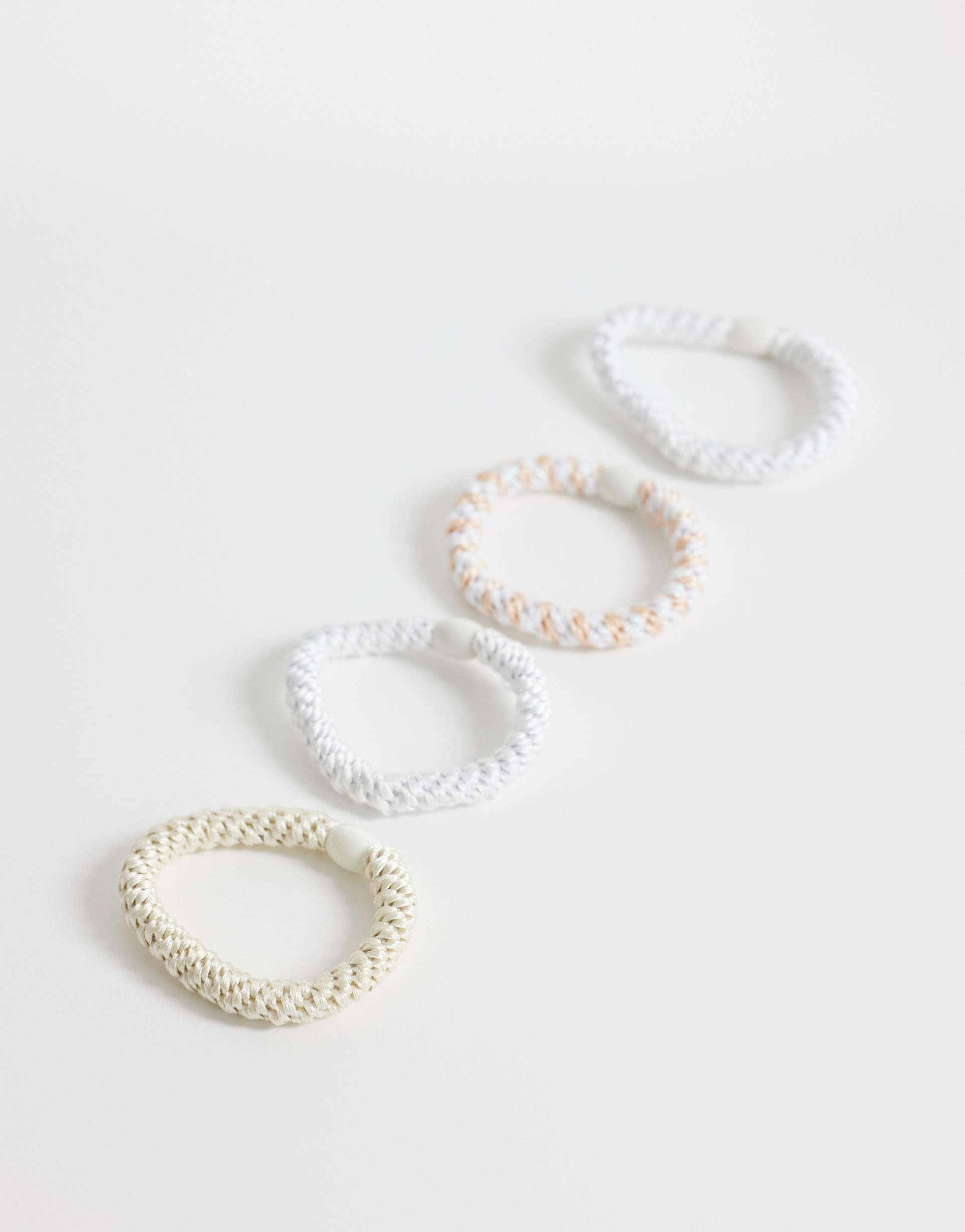 sui ava 4-pack basic essential hair ties in neutral