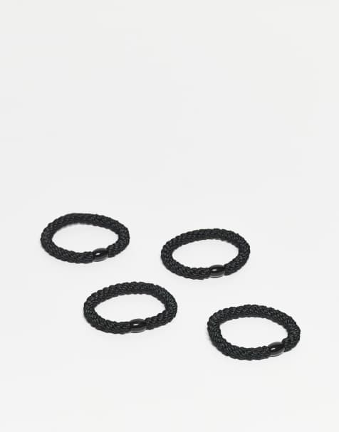 Sui Ava – 4er-Pack Basic-Haargummis in Schwarz - view 1