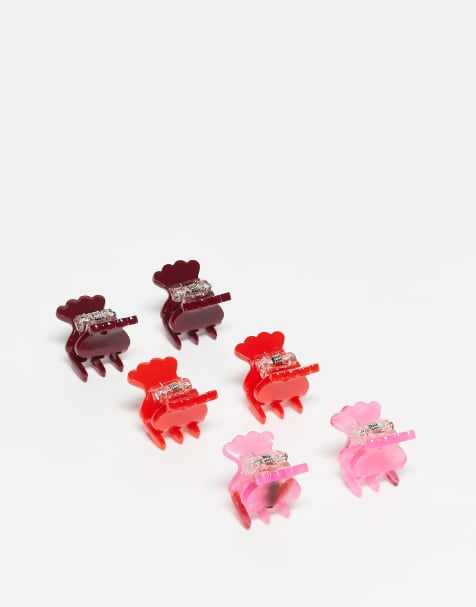 Sui Ava 6 pack tiny peppermint hair claws In mutli - view 1
