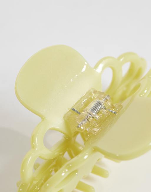 Sui Ava amy dazzle grande pince à cheveux vert citron, 3 de 3