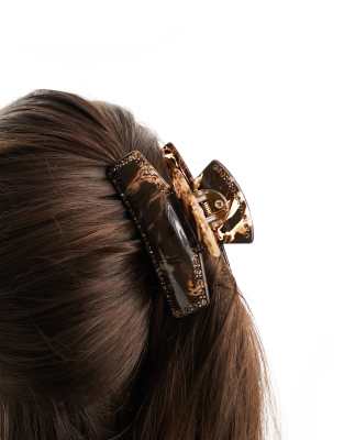 Sui Ava SUI AVA anna diamante hair claw clip in brown