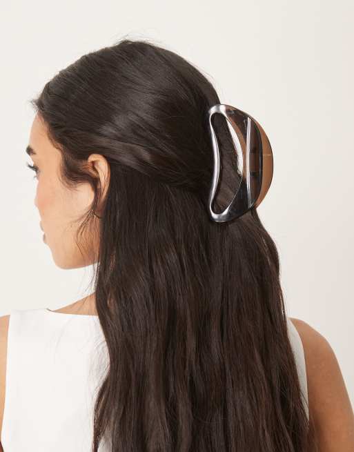 Sui Ava - Bloom - Grande pince à cheveux ajourée - Marron