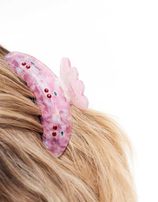 SUI AVA - Cherry Up - Stor hårklemme med udsmykning i pink , 2 af 4
