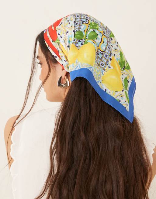 Sui Ava - Ciao Amore - Foulard à imprimé citron - Multicolore