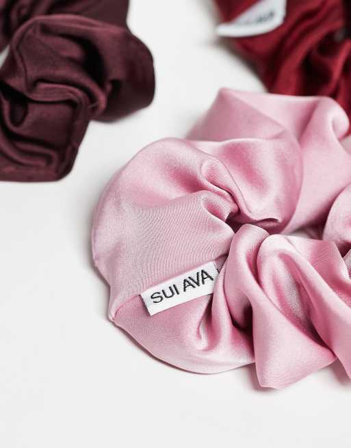 Sui Ava - Confezione da 3 elastici per capelli stile nastro multicolore, 2 di 3