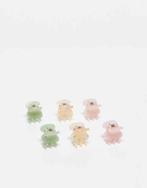 Sui Ava - Confezione da 6 fermagli per capelli piccoli multicolore