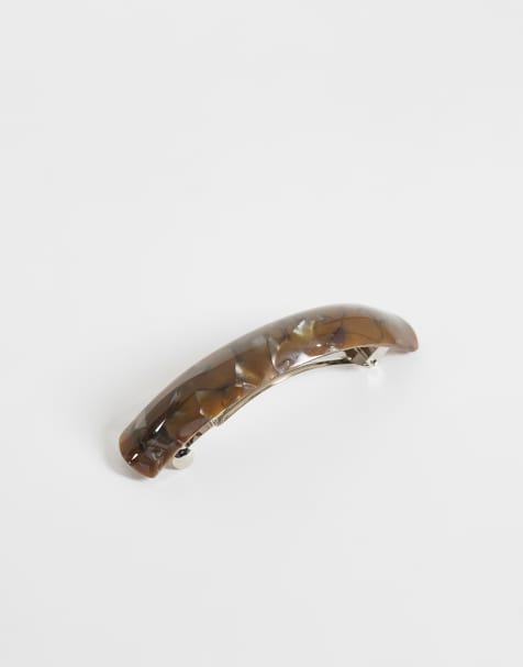 Sui Ava curved cherie hair clip in brown - view 1