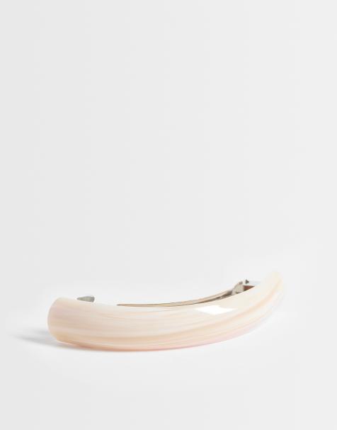 Sui Ava curved cherie hair clip in pink - view 1