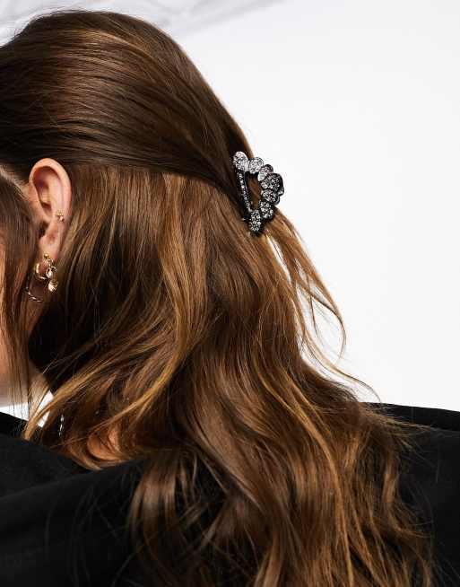 SUI AVA - Else Marie - Pinza per capelli piccola nera decorata