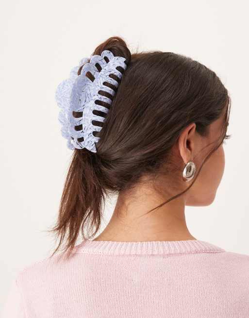 Sui Ava - Emma - Extra grote haarklem met glitter in blauw