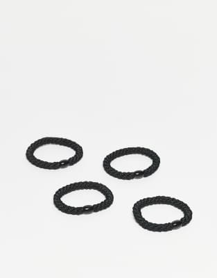 Sui Ava - Essentials - Lot de 4 élastiques à cheveux - Noir