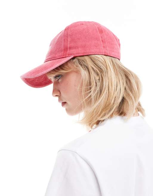 SUI AVA – Everyday – Röd, tvättad keps med 'Peachy'-motiv , 4 av 4