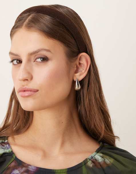 Sui Ava - Fascia per capelli in velluto color marrone scuro - view 1